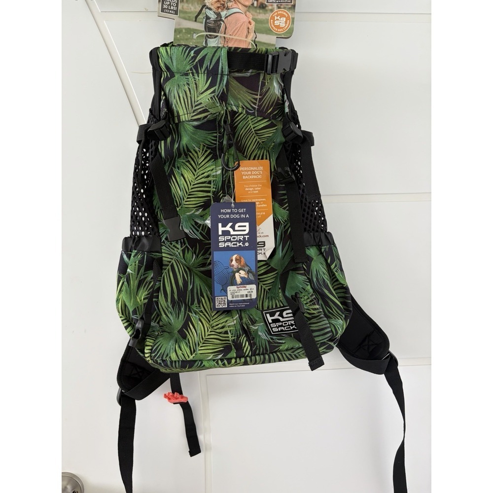 K9 Sport Sack Air 2 Medium Dog Carrier Backpack Palm Leaf Green Rare NWT